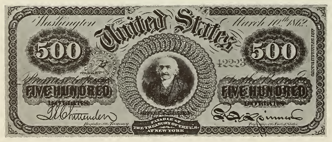 1862 - $500 - Albert Gallatin front