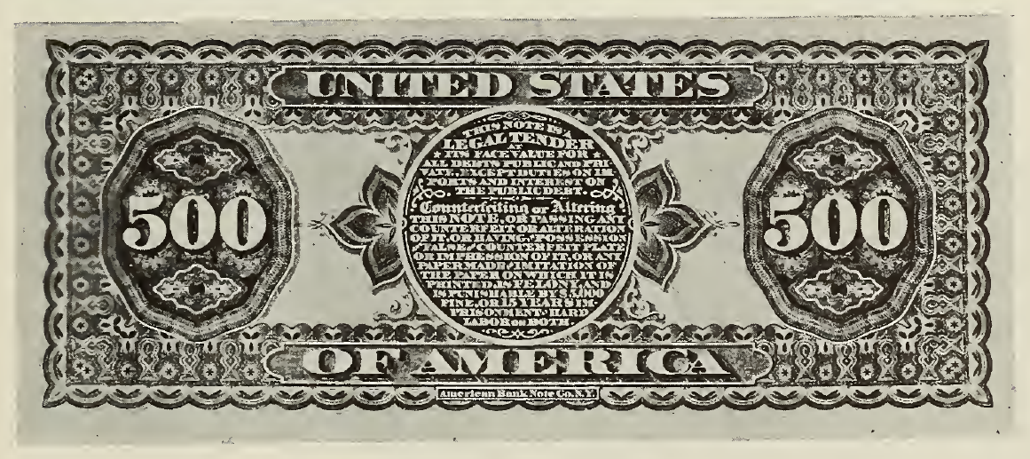 1869 - $500 - John Quincy Adams back