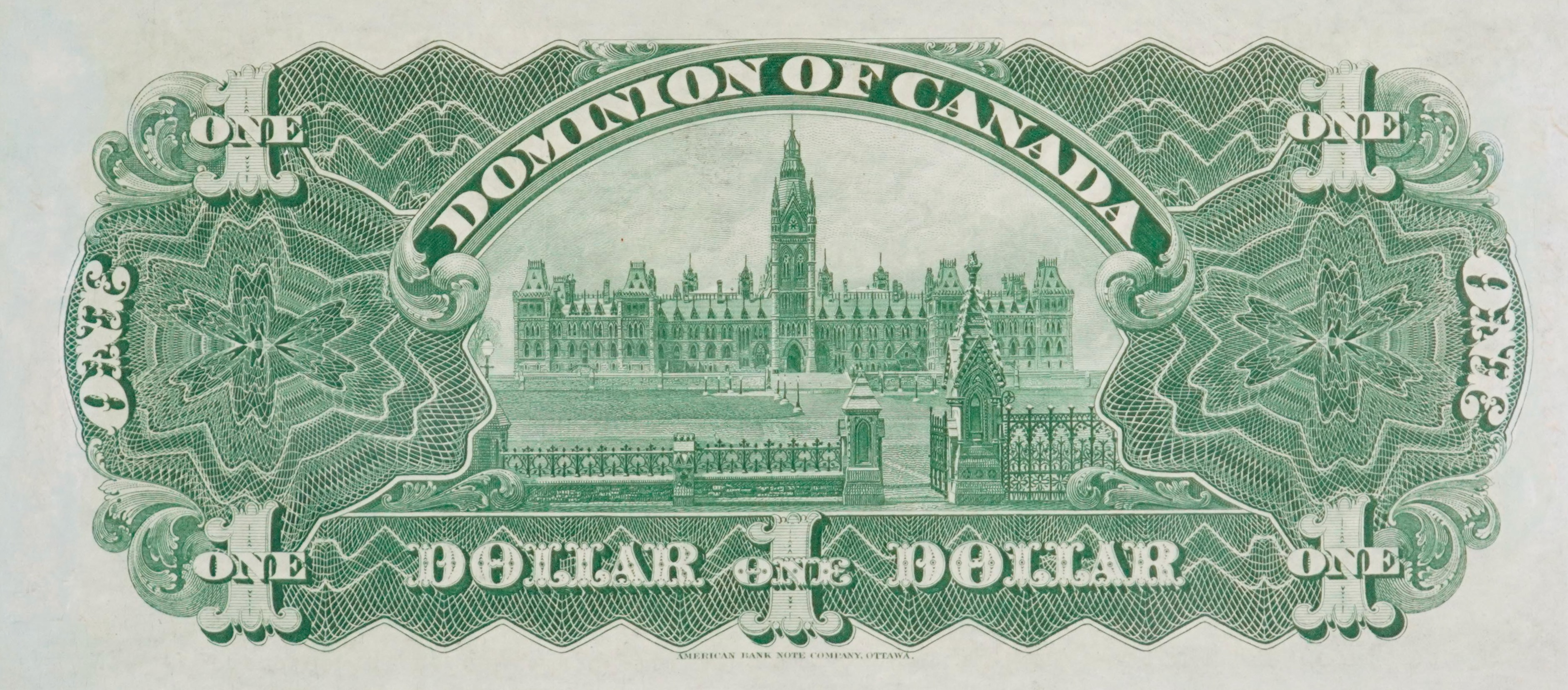 1898 - $1 - Countess and Earl of Aberdeen - Yellow Front back