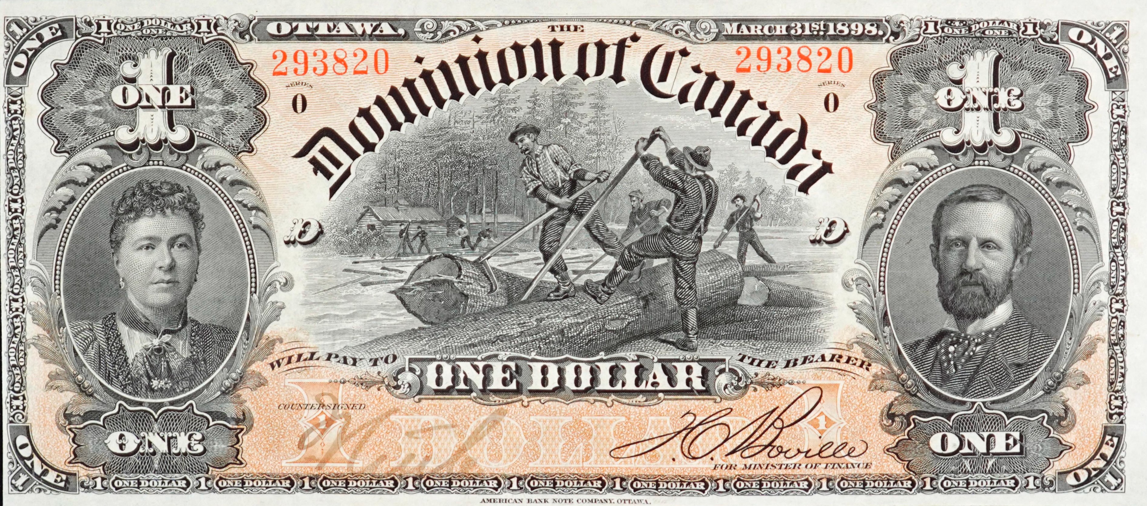 1898 - $1 - Countess and Earl of Aberdeen - Yellow Front front