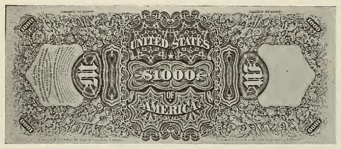1878 - $1000 - DeWitt Clinton - Design 2 back