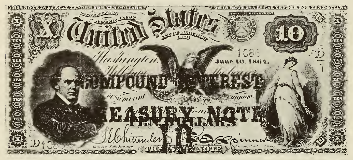 1863 - $10 - Salmon P. Chase front