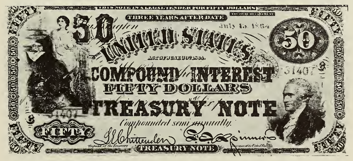 1863 - $50 - Alexander Hamilton front