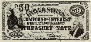 1863 - $50 - Alexander Hamilton front