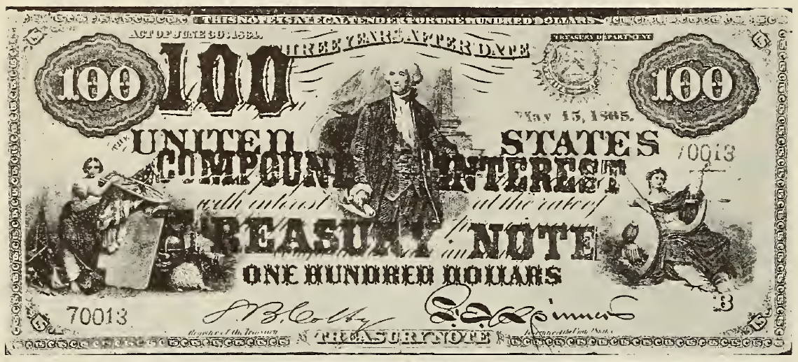 1863 - $100 - Standing Washington front
