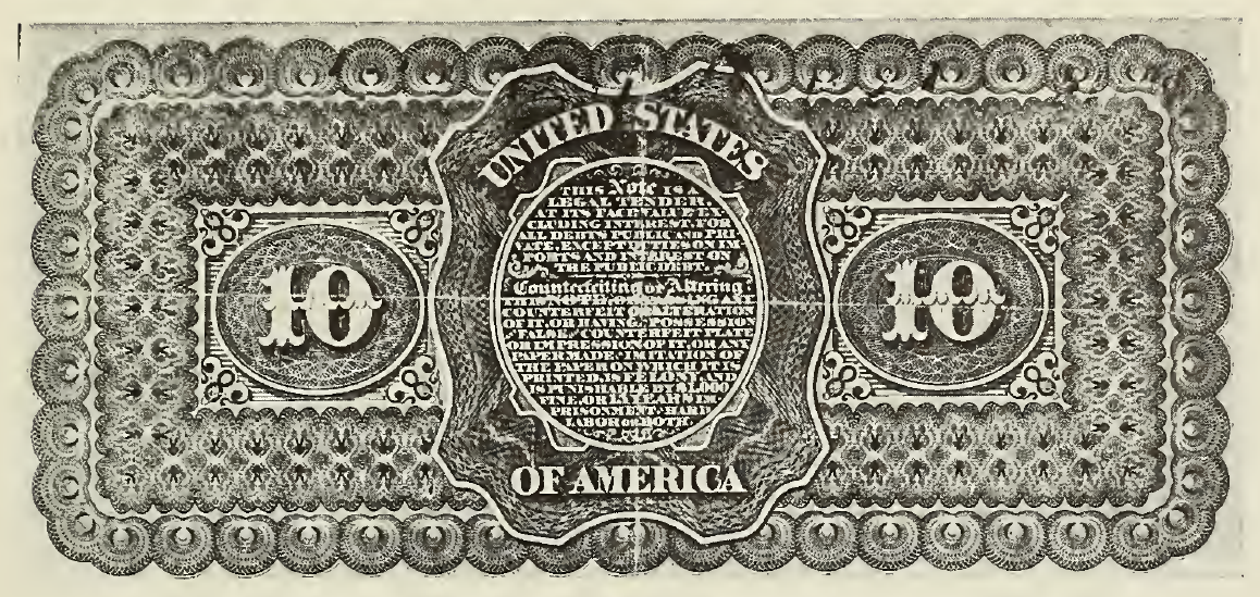 1863 - $10 - Salmon P. Chase back