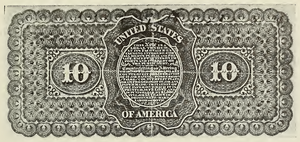 1863 - $10 - Salmon P. Chase back