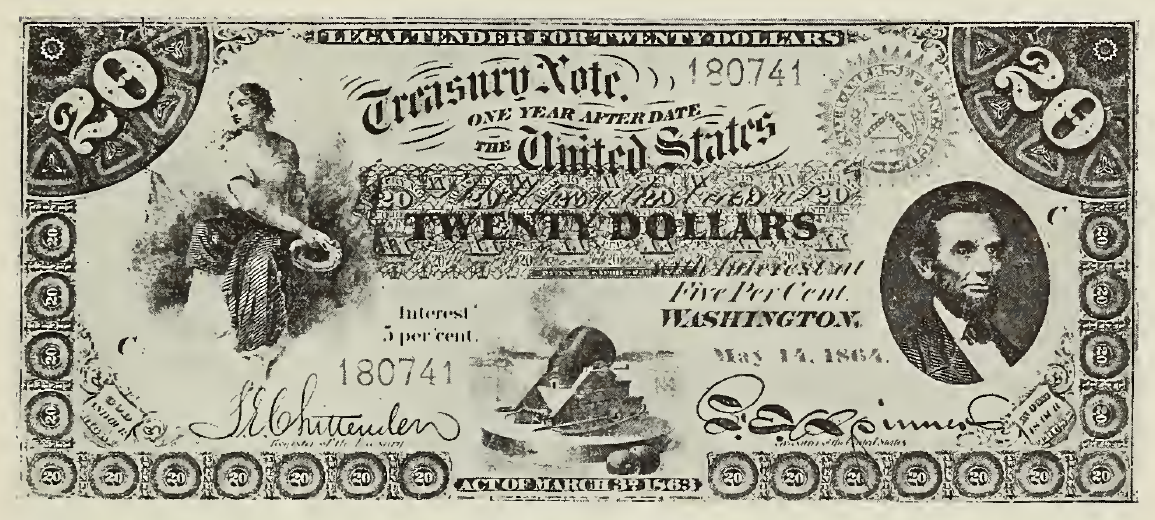 1863 - $20 - Lincoln front