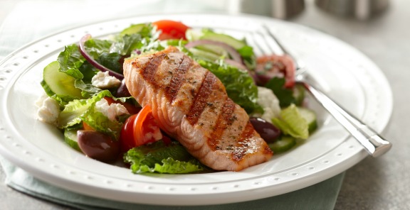 Greek Salad With Grilled Salmon Recipe Aol