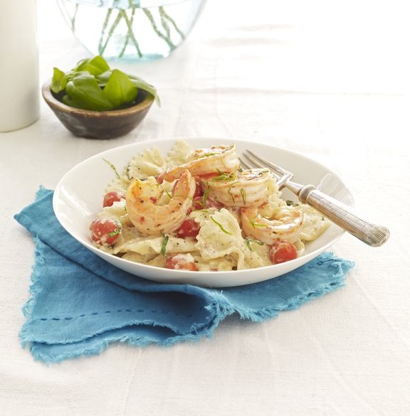 Creamy Tomato-Basil Pasta with Shrimp Recipe - AOL