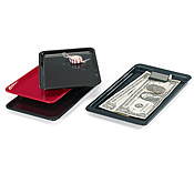 Carlisle 4-3/8 x 7-3/4 Black Check Holder Tip Trays