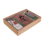 John Boos Mezzaluna Herb Board w/Double Bladed SS Rocking Knife