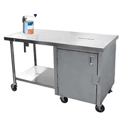 Cook's 30 x 48 Can Opener Table w/Locking Cabinet