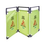Carlisle 3694404 Yellow 3-Panel Caution Barrier