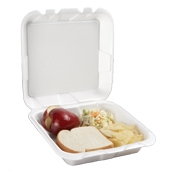 Dart Medium 3-Compartment Foam Container