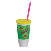 Gold Medal Plastic 32 oz. Lemonade Cups w/ straw & lid