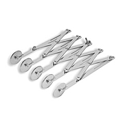 Matfer Bourgeat Adjustable Dough Cutter 5 Wheels with Fluted 4 Strips 