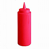 Economy 24 oz Red Squeeze Bottle