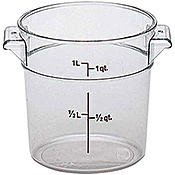 Cambro Camwear 1 qt. Round Food Storage Containers