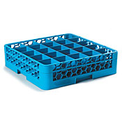 Carlisle 25-Compartment Blue Glass Rack with 1 Blue Extender