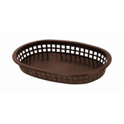 Economy 10-3/4 Oval Plastic Food Baskets
