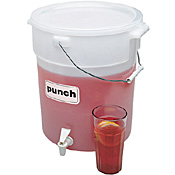 Cambro 6-Gallon White Beverage Dispenser