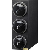 San Jamar (2) Small and (1) Large Compartment with Black Trim Lid Dispenser