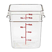 Cambro Camwear 18 qt. Clear CamSquare Containers