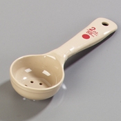 Carlisle Biege Perforated 2 oz Polycarbonate Measure Miser w/Short Handle