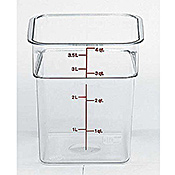 Cambro Camwear 4 qt. Clear CamSquare Containers