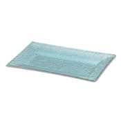 Browne-Halco Mint Glass Rectangular Platter, 15.75"x 8.5"x 1.25"
