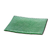 Browne-Halco Emerald Glass Square Platter, 17.25"x 17.25"x 1.25"