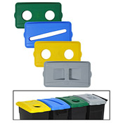 Continental Yellow Wall Hugger recycle Lid w/Holes