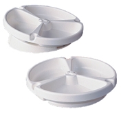 Sammons Preston Flat Raised Revolving Partitioned Scoop Dish