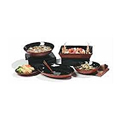 Carlisle Mosaic 3 Qt Black w/Terra Cotta Oval Platter