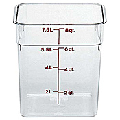 Cambro Camwear 8 qt. Clear CamSquare Containers