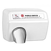 World Dryer White Steel Automatic Hand Dryer - Surface Mounted