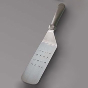 American Metalcraft 3" x 8" Round Perforated Blade Plastic Handle Turner