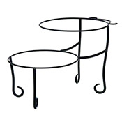 American Metalcraft 12" x 19" Black Iron Pizza Stand