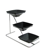 Bon Chef 3 Bowl Low Condiment Stand