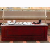 Bon Chef 8' American Buffet with 5 Compartment Cold Wells and Sneeze Guard 