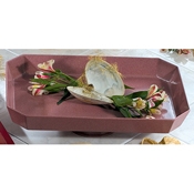 Bon Chef 22" x 15" x 6-1/2" Octagon Pedestal Casserole