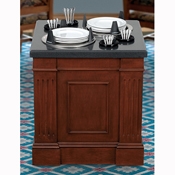 Bon Chef Plate and Flatware Dispenser Station - Heated Plate Dispenser