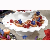 Bon Chef 8" Scalloped Cake Stand with Pedestal 