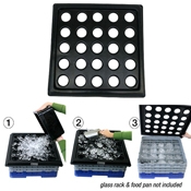 Buffet Enhancements Water Glass Rack Ice Filler - fits 25 Glass Rack