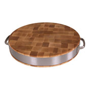 John Boos Maple Cutting Board w/Stainless Steel Band