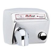 World Dryer Stainless Steel Push Button Hand Dryer - Surface Mounting