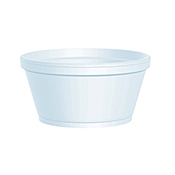 Dart 8 oz Round Extra-Squat Foam Food Containers
