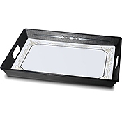 Dinex Black Polypropylene Room Service Trays