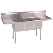 John Boos JBS-3-24-14-24T 3-Compartment Sink